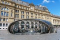 Modern glass entrance to Paris Saint-Lazare metro station in Paris, France Royalty Free Stock Photo