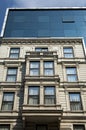 modern glass facades on a house in classic style