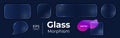 Glass Morphism UI kit Abstract Interface Elements Royalty Free Stock Photo