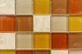 Modern glass mosaic tiles background. Mix color pattern for decoration. Texture tiles surface of bathroom or the kitchen Royalty Free Stock Photo