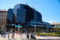 A modern glass new building of a shopping center in Budapest Royalty Free Stock Photo