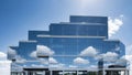 Modern Glass Office Building Reflections Sky Clouds Created With Generative AI Royalty Free Stock Photo