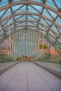 a modern glass peace bridge in georgia Royalty Free Stock Photo