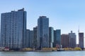 Modern Glass Residential Skyscrapers in the Long Island City Queens Skyline along the East River in New York City Royalty Free Stock Photo