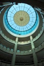 Modern glass roof of building