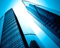 Modern glass silhouettes of skyscrapers Royalty Free Stock Photo