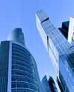 Modern glass silhouettes of skyscrapers Royalty Free Stock Photo