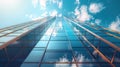 The modern glass skyscraper. AI generated Royalty Free Stock Photo