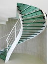 Modern glass spiral staircase Royalty Free Stock Photo