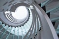 Modern glass spiral staircase Royalty Free Stock Photo