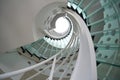 Modern glass spiral staircase Royalty Free Stock Photo