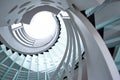 Modern glass spiral staircase Royalty Free Stock Photo