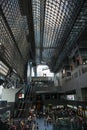 Modern glass and steel architecture of Kyoto train Station