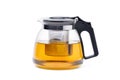 Modern glass teapot with removable stainless steel infuser filter