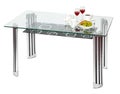 Modern glass top dining table Royalty Free Stock Photo