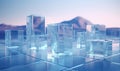 Modern glassmorphism effect. Created by AI