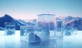 Modern glassmorphism effect. Created by AI