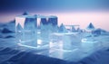 Modern glassmorphism effect. Created by AI