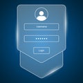 Modern Glassmorphism Login UI Template Royalty Free Stock Photo