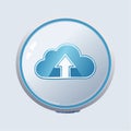 Cloud Upload Icon for Data Storage and Transfer Royalty Free Stock Photo