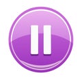Modern Glossy Purple Pause Button Media Player Control Icon Royalty Free Stock Photo