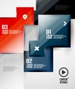 Modern glossy square infographics