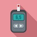 Modern glucometer icon, flat style