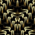 Modern gold 3d vector seamless pattern. Abstract creative ornate