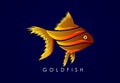 Modern Goldfish gradient logo. Fish logo design template. Seafood restaurant shop Logotype concept icon