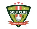 Modern Golf Badge Logo Illustration