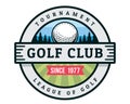 Modern Golf Badge Logo Illustration