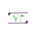 Modern Golf Badge Logo Vector.