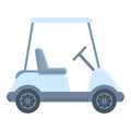 Modern golf cart icon, cartoon style