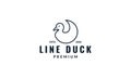 Modern goose or duck line toys logo design