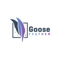 Modern goose feather logo