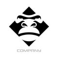 Modern gorilla logo. Vector illustration.