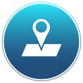 Modern GPS Location Icon: Vector pin on a map base inside a circle Royalty Free Stock Photo