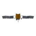 Modern GPS satellite isolated on white 3D Illustration Royalty Free Stock Photo