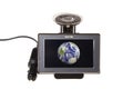 Modern GPS Satellite navigation around earth Royalty Free Stock Photo
