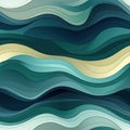 Modern gradient background with wavy lines in blue, green, and yellow (tiled) Royalty Free Stock Photo