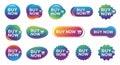 Modern Gradient Buy Now Buttons Collection Royalty Free Stock Photo