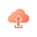 Modern Gradient Cloud Upload Icon Symbolizing Data Transfer and Online Storage Royalty Free Stock Photo
