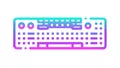 Modern Gradient Keyboard Outline Vector Icon, vector design Generative AI Royalty Free Stock Photo