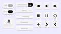 Modern Gradient UI Kit with Buttons and Controls Royalty Free Stock Photo