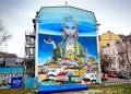 Modern graffiti art in kiev, ukraine