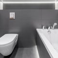 Modern graphite in bathroom interior