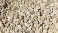 Modern gravel texture. Small stones, little rocks, pebbles in many shades of grey, white colour. Background of small dry stones in Royalty Free Stock Photo