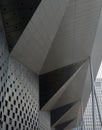 Modern gray angular building in Shanghai. Royalty Free Stock Photo