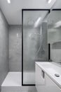 Modern gray bathroom Royalty Free Stock Photo