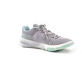 Modern gray-light green sneakers for men or women (unisex) isolated on a white background. Royalty Free Stock Photo
